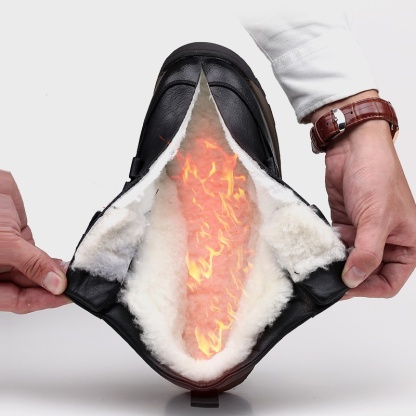 🐂 Scarpe invernali da uomo in pelle di vitello di fabbricazione australiana 👞 Cucite a mano per indossarle e toglierle facilmente ✅ Supporto dell'arco plantare per alleviare il dolore: cammina comodamente