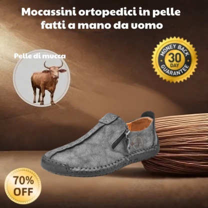 🐂 Scarpe da uomo in pelle di vitello prodotte in Australia 👞 Cucite a mano, facili da indossare e da togliere ✅ Supporto dell'arco plantare, sollievo dal dolore - camminare confortevole