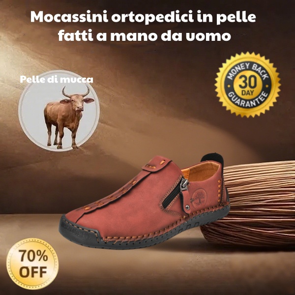 🐂 Scarpe da uomo in pelle di vitello prodotte in Australia 👞 Cucite a mano, facili da indossare e da togliere ✅ Supporto dell'arco plantare, sollievo dal dolore - camminare confortevole