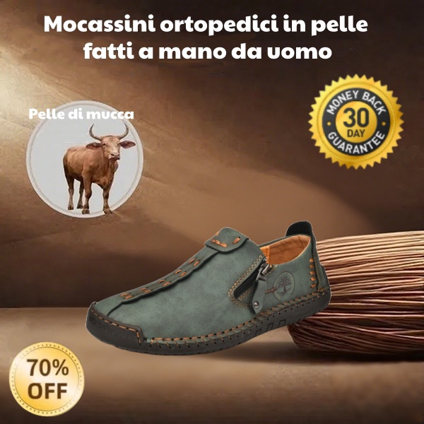 🐂 Scarpe da uomo in pelle di vitello prodotte in Australia 👞 Cucite a mano, facili da indossare e da togliere ✅ Supporto dell'arco plantare, sollievo dal dolore - camminare confortevole