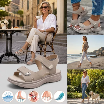 🎉¡Llegaron las nuevas sandalias para mujer!  👟Plantillas de espuma viscoelástica🚶‍♂️ Caminar sin dolor | Soporte ortopédico + Experiencia cómoda