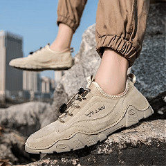 【🎁Offerta a tempo limitato】🐂 Scarpe ortopediche da uomo in pelle di vitello australiana👞 Cucite a mano, impermeabili e antiscivolo✅ Supporto dell'arco plantare: camminata confortevole✅