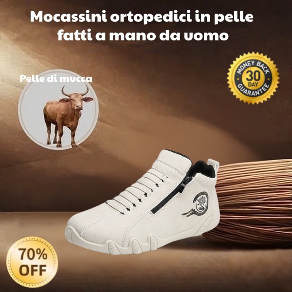 Scarpe Da Trekking In Pelle Cucite A Mano - Sneaker Antiscivolo Per Uomo Con Supporto Plantare Anti-fatica