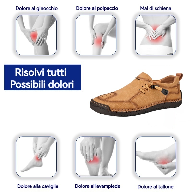 🐂 Scarpe da uomo in pelle di vitello prodotte in Australia 👞 Cucite a mano, facili da indossare e da togliere ✅ Supporto dell'arco plantare, sollievo dal dolore - camminare confortevole