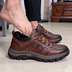 🔥 Scarpe da uomo in pelle di vitello, realizzate a mano in Australia 👞 Sollievo intelligente dal dolore, facili da indossare e da togliere ✅ Completamente correttive: impermeabili e antiscivolo