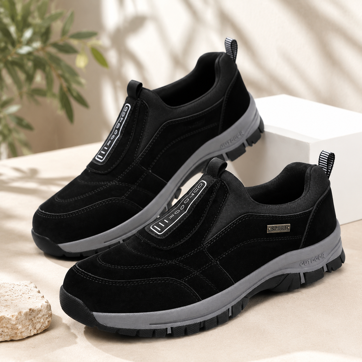 🔥 Scarpe ortopediche da uomo in pelle scamosciata australiana, fatte a mano 👞 Sollievo intelligente dal dolore, facili da indossare e da togliere ✅ Impermeabili e antiscivolo - Disponibili in diverse taglie