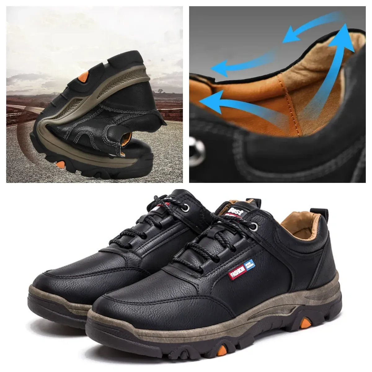 【⏰Sconto del 30% oggi - Scade presto】Scarpe ortopediche dal design ergonomico - Pelle di alta qualità + Cucite a mano ✅ Calzata comoda, impermeabili e antiscivolo👞