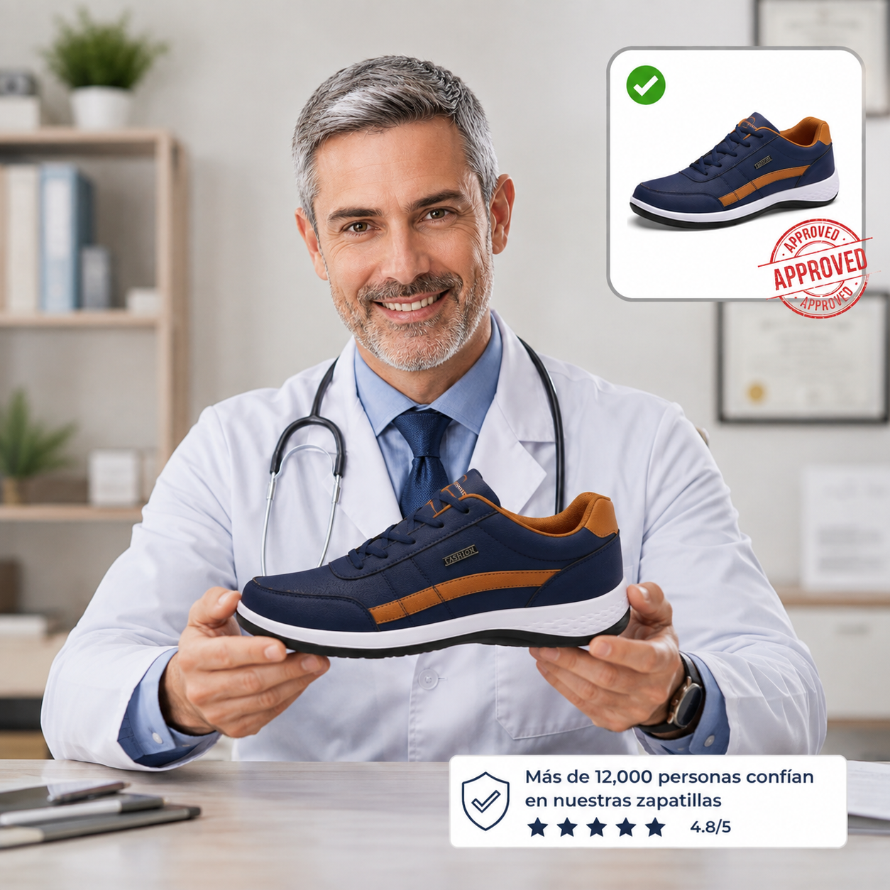 ⏰Sconto del 30% oggi, non perdete l'occasione!🔥 Scarpe sportive ultraleggere in pelle✅ Supporto per l'arco plantare - design ergonomico🔴 Impermeabili e antiscivolo