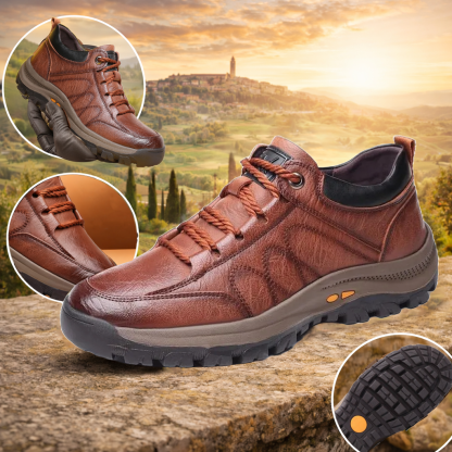 🔴Scarpe in pelle italiana cucite a mano✅Scarpe ortopediche intelligenti + supporto per la caviglia🦶Comode e antiscivolo (adatte a persone con problemi ai piedi!)