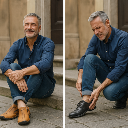 🐂 Scarpe da uomo in pelle di vitello prodotte in Australia 👞 Cucite a mano, facili da indossare e da togliere ✅ Supporto dell'arco plantare, sollievo dal dolore - camminare confortevole