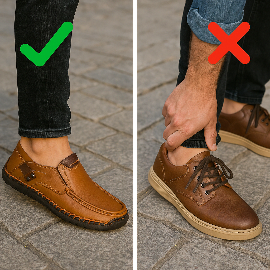 🐂 Scarpe da uomo in pelle di vitello prodotte in Australia 👞 Cucite a mano, facili da indossare e da togliere ✅ Supporto dell'arco plantare, sollievo dal dolore - camminare confortevole