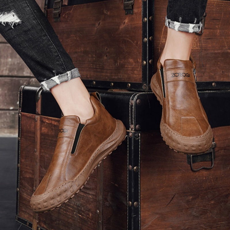 🔴Adatto per le passeggiate e gli spostamenti quotidiani👨‍🍼 per uomini over 45 che non vogliono rinunciare allo stile: scarpe da uomo in pelle antiscivolo, impermeabili e comode