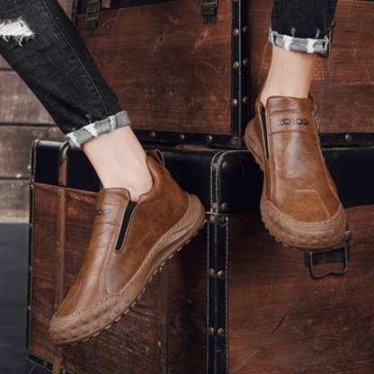 🔴Adatto per le passeggiate e gli spostamenti quotidiani👨‍🍼 per uomini over 45 che non vogliono rinunciare allo stile: scarpe da uomo in pelle antiscivolo, impermeabili e comode