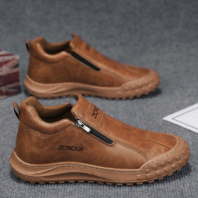 🔴Adatto per le passeggiate e gli spostamenti quotidiani👨‍🍼 per uomini over 45 che non vogliono rinunciare allo stile: scarpe da uomo in pelle antiscivolo, impermeabili e comode