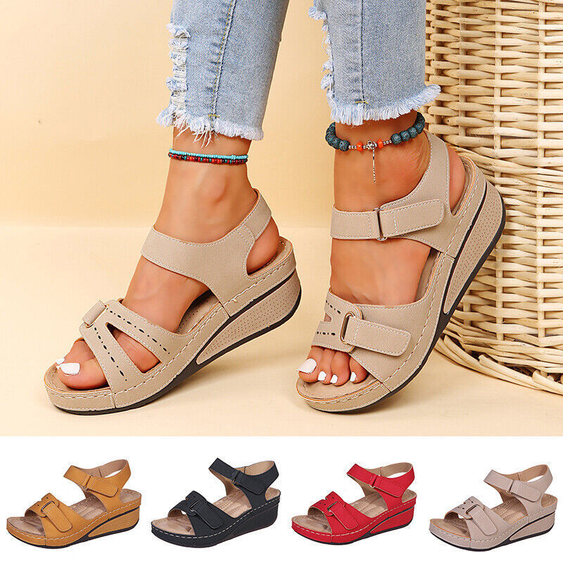 🎁Offerta a tempo limitato: 30% di sconto 🔴 Sandali da passeggio regolabili con tallone aperto 🦶 Eleganti e confortevoli per i problemi ai piedi ✅ Disponibili in diverse taglie
