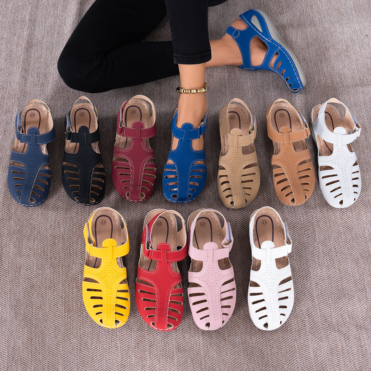 🎁Offerta a tempo limitato: 30% di sconto🔥 Sandali aperti regolabili - eleganti e comodi, proteggono i tuoi piedi✅ Disponibili in diverse taglie