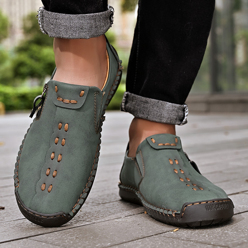 [🔥Oggi a metà prezzo: da non perdere] Scarpe ortopediche in pelle di vitello dal design ergonomico - design con supporto dell'arco plantare👞Sbarazzati facilmente del dolore ai piedi