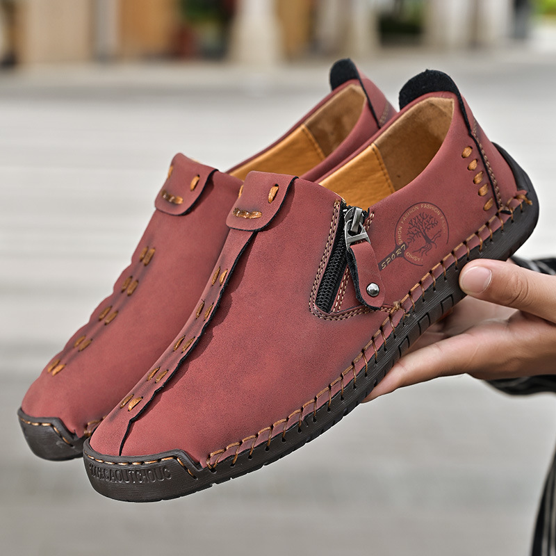 [🔥Oggi a metà prezzo: da non perdere] Scarpe ortopediche in pelle di vitello dal design ergonomico - design con supporto dell'arco plantare👞Sbarazzati facilmente del dolore ai piedi