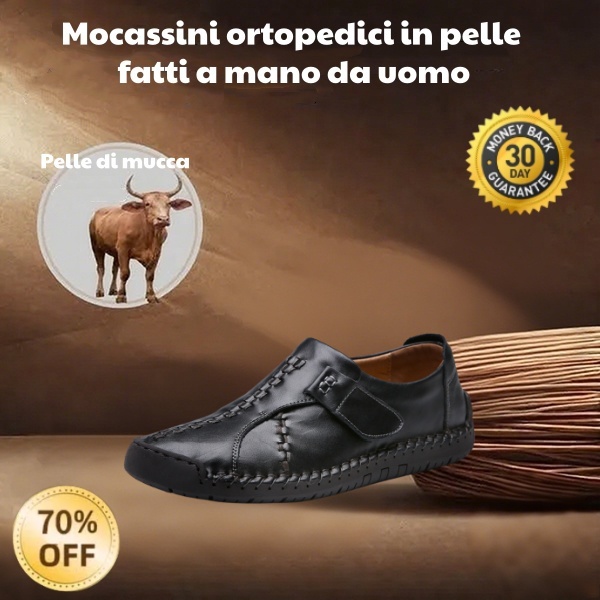 🐂 Scarpe da uomo in pelle di vitello prodotte in Australia 👞 Cucite a mano, facili da indossare e da togliere ✅ Supporto dell'arco plantare, sollievo dal dolore - camminare confortevole