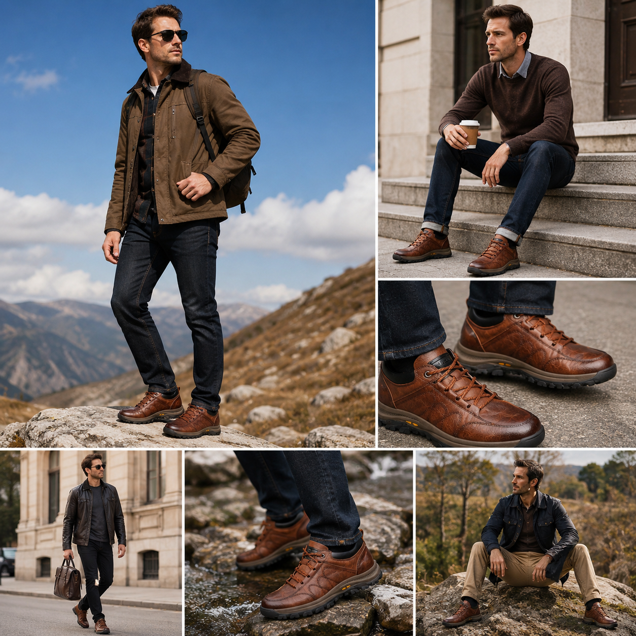 🔥 Scarpe da uomo in pelle di vitello, realizzate a mano in Australia 👞 Sollievo intelligente dal dolore, facili da indossare e da togliere ✅ Completamente correttive: impermeabili e antiscivolo