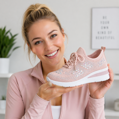 🔥 Scarpe ortopediche estive da donna in mesh — Supporto per l'arco plantare, tacco piatto — Ideali per chi soffre di fascite plantare — Facili, comode e senza dolore a ogni passo ✅