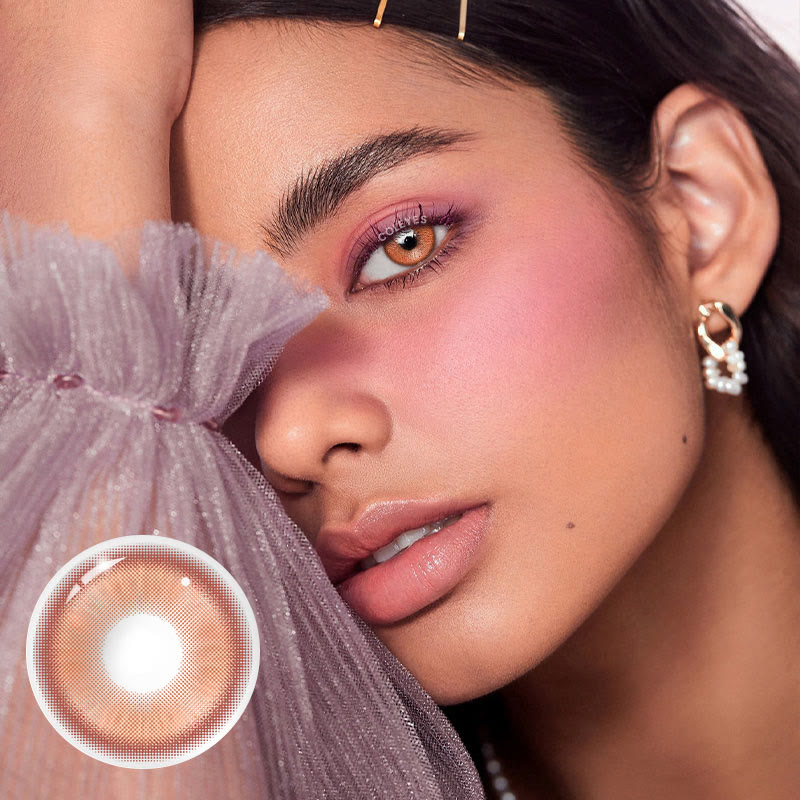 Dollpoison Sassy Orange Brown Prescription Yearly Cosplay Colored Contacts - image 4