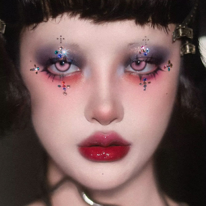 Dollpoison Cosmic Pink 1-Day / 1-Year Prescription Cosplay Colored Contacts - image 7