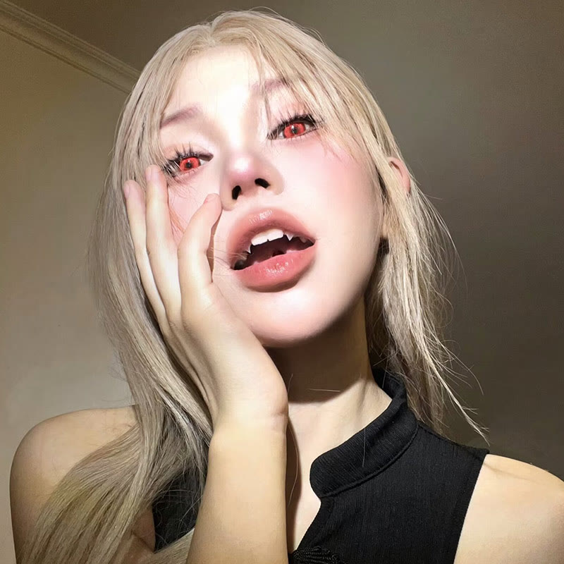 Dollpoison Cosmic Red 1-Day / 1-Year Prescription Cosplay Colored Contacts - image 11