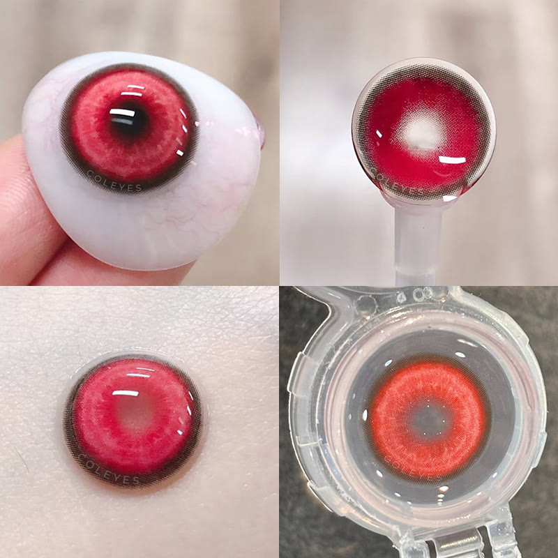 Dollpoison Cosmic Red 1-Day / 1-Year Prescription Cosplay Colored Contacts - image 6