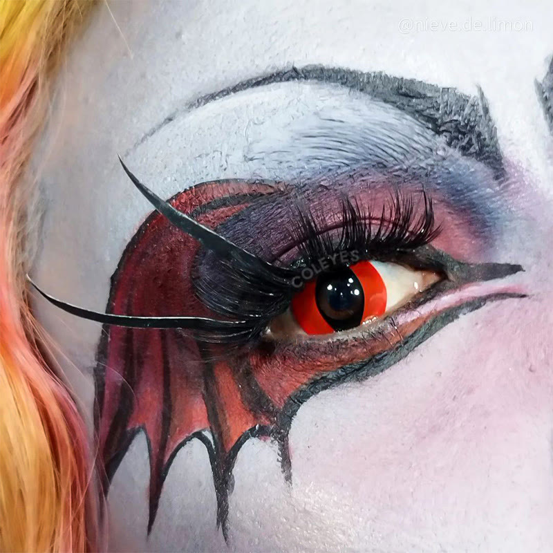 Dollpoison Cat Eye Red  Yearly Cosplay Colored Contacts - image 3