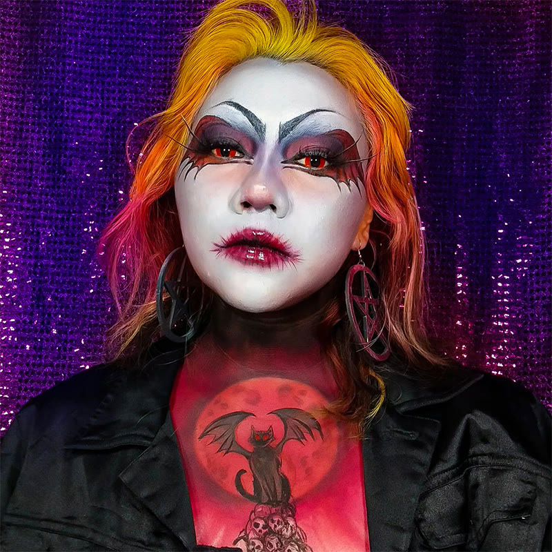 Dollpoison Cat Eye Red  Yearly Cosplay Colored Contacts - image 4