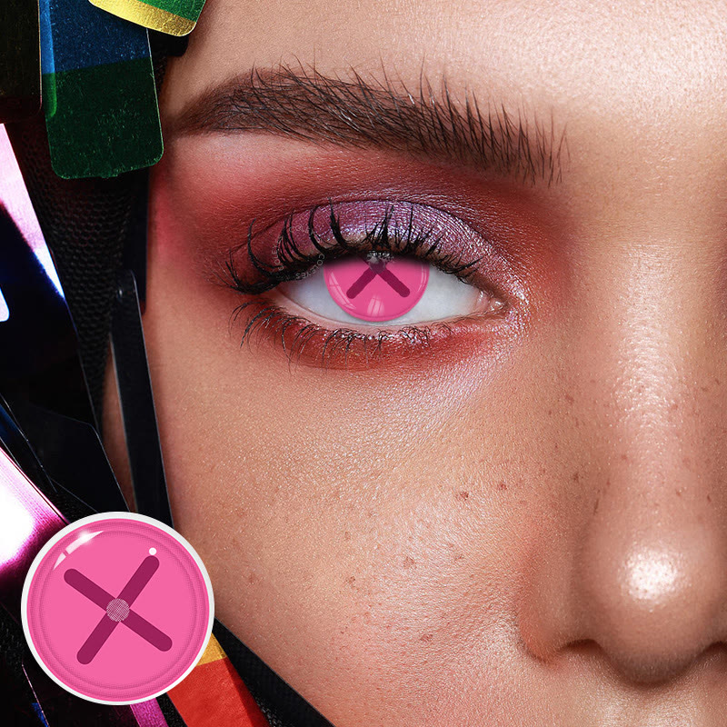 Dollpoison Button Eye Pink Yearly Cosplay Colored Contacts - image 2