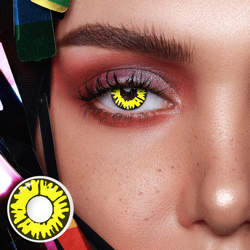 Dollpoison Flame New Moon Yellow  Yearly Cosplay Colored Contacts - image 2