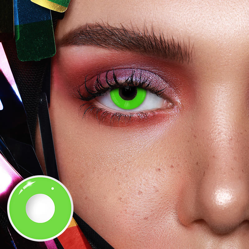 Dollpoison Block Brilliant Green Yearly Cosplay Colored Contacts - image 2