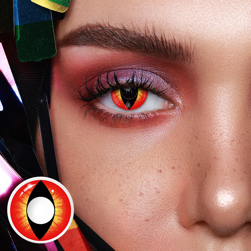 Dollpoison Cat Eye Reddish Brown Yearly Cosplay Colored Contacts - image 2