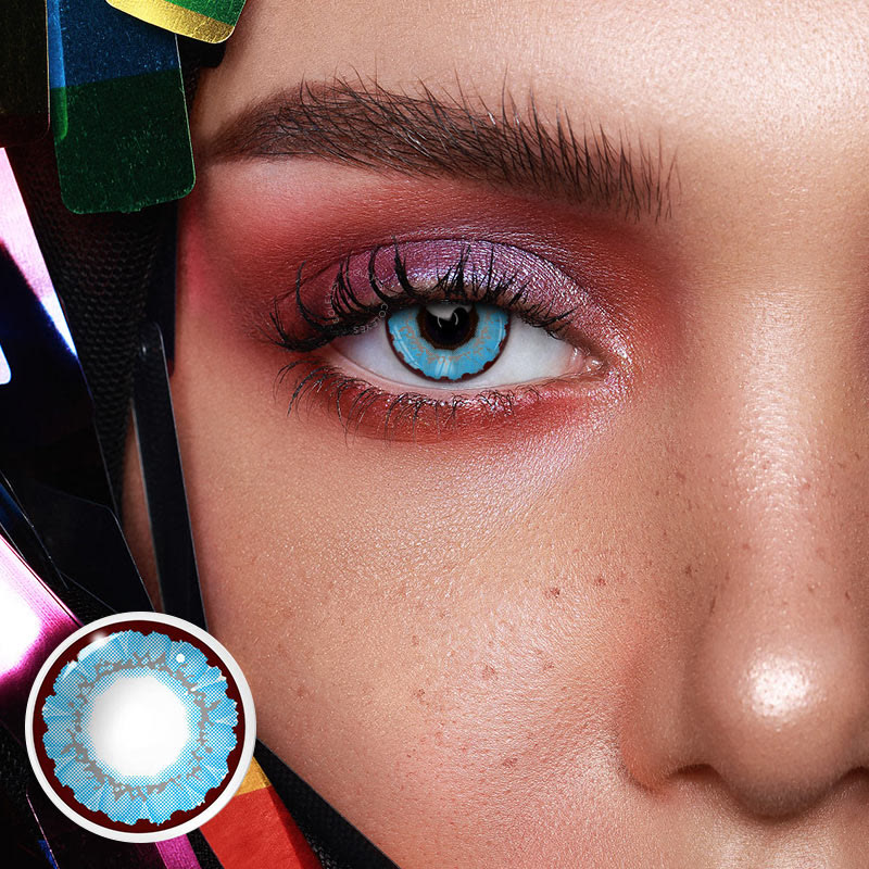 Dollpoison Chomper Blue Yearly Prescription Cosplay Colored Contacts - image 2