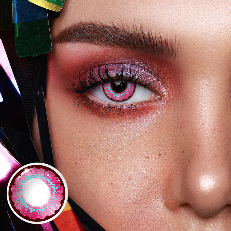 Dollpoison Chomper Pink Yearly Prescription Cosplay Colored Contacts - image 2