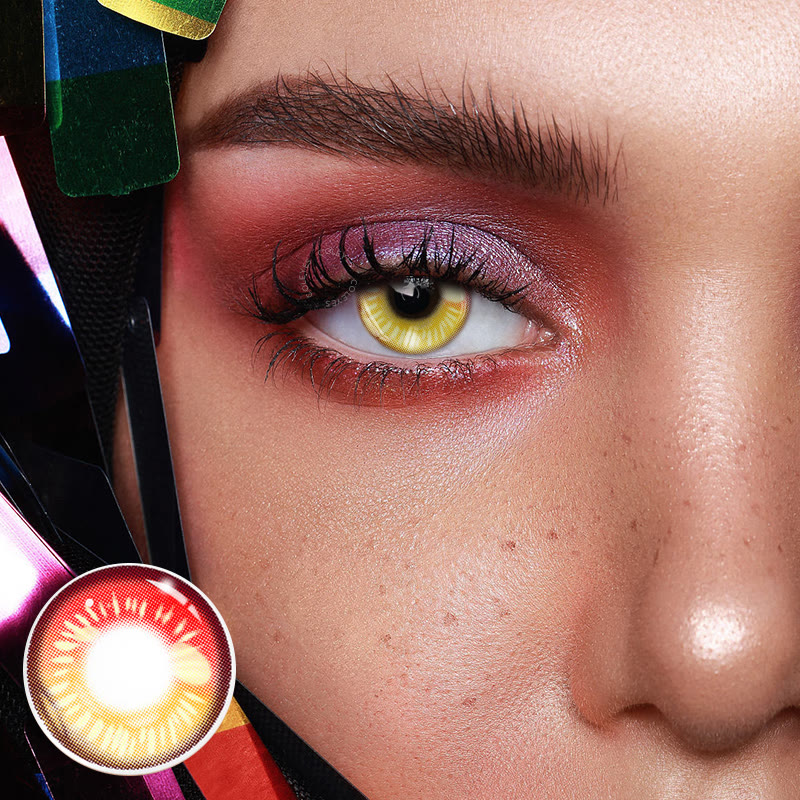 Dollpoison Anime Red Brown Yearly Cosplay Prescription Colored Contacts - image 2