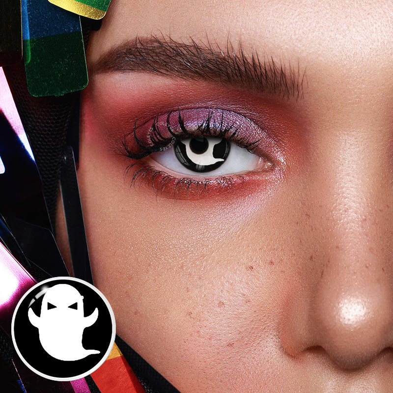 Dollpoison Halloween Ghost Black Yearly Prescription Cosplay Colored Contacts - image 2
