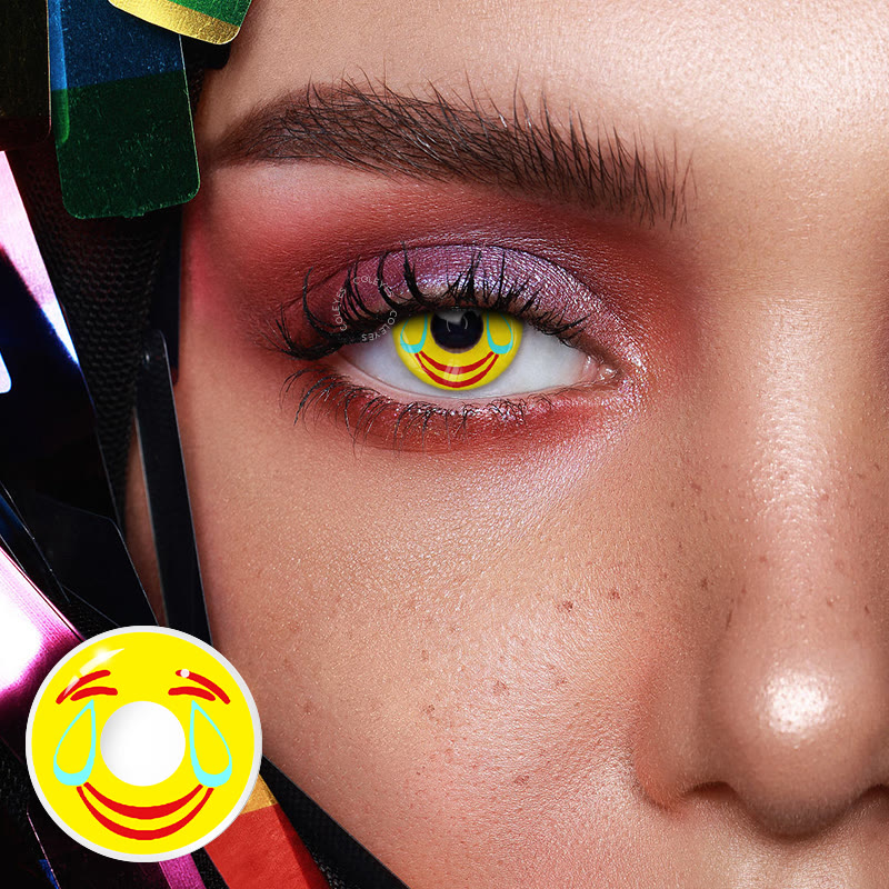 Dollpoison Halloween Joker Yellow Yearly Prescription Cosplay Colored Contacts - image 2