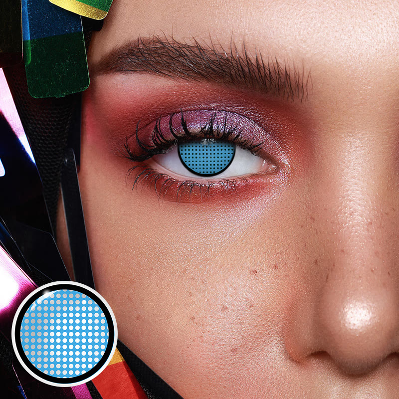 Dollpoison Blind Manson Mesh Blue Yearly Cosplay Colored Contacts - image 2