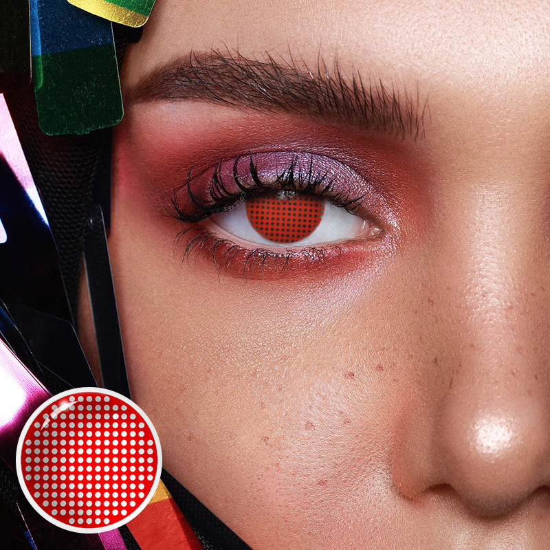 Dollpoison Blind Mesh Red Yearly Prescription Cosplay Colored Contacts - image 2