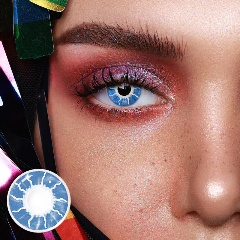 Dollpoison Flash Blue Yearly Prescription Cosplay Colored Contacts - image 2