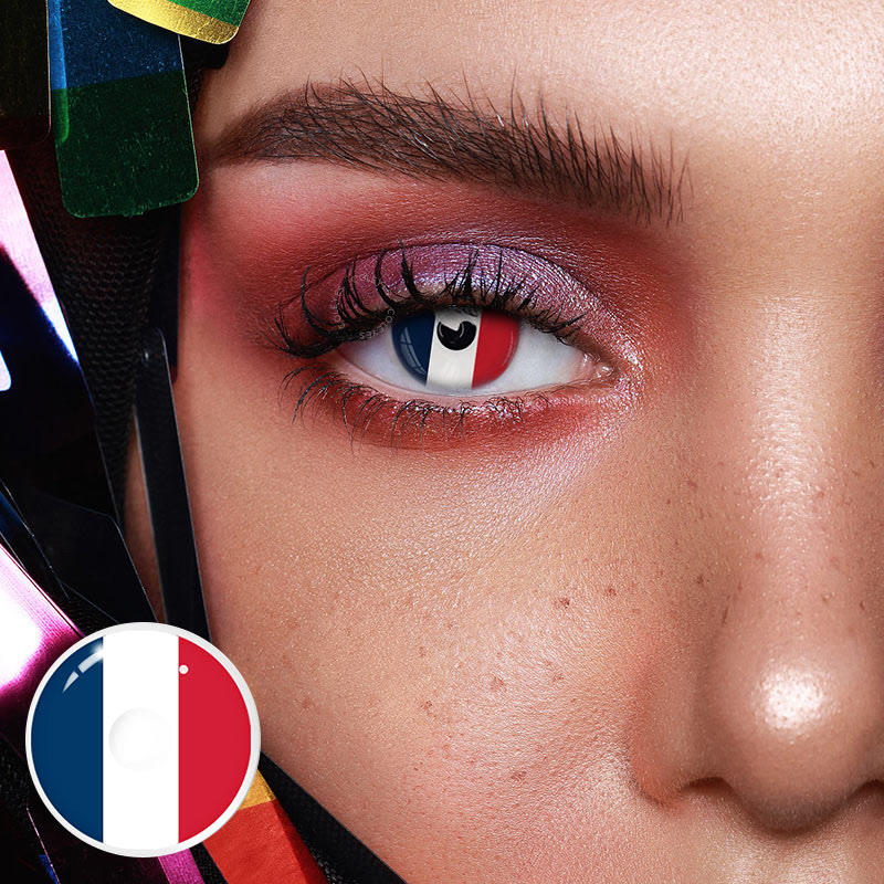 Dollpoison France Red Blue Prescription Yearly Cosplay Colored Contacts - image 2