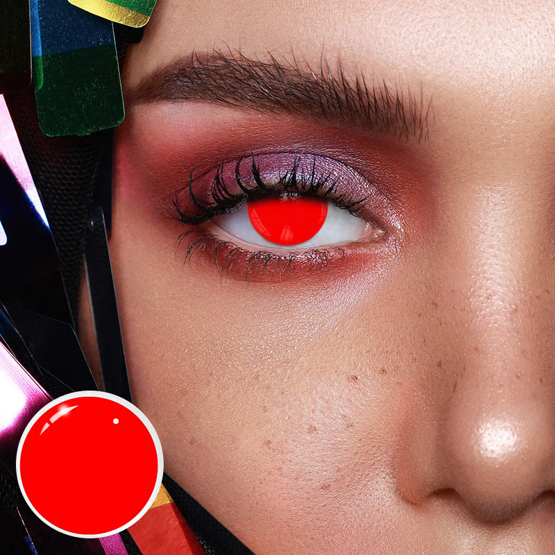 Dollpoison Blind Red Out Mini Sclera Yearly Cosplay Colored Contacts - image 2