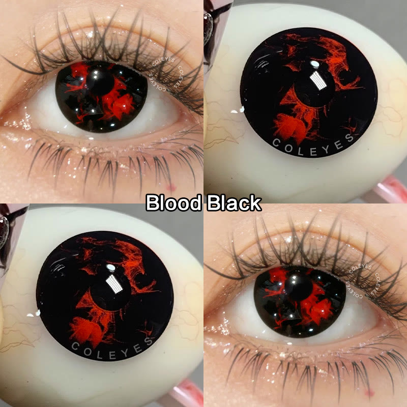Dollpoison Blood Black 1-Day Prescription Cosplay Colored Contacts - image 3