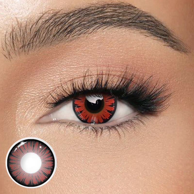 Dollpoison Miracle Times Red Yearly Cosplay Prescription Colored Contacts - image 1