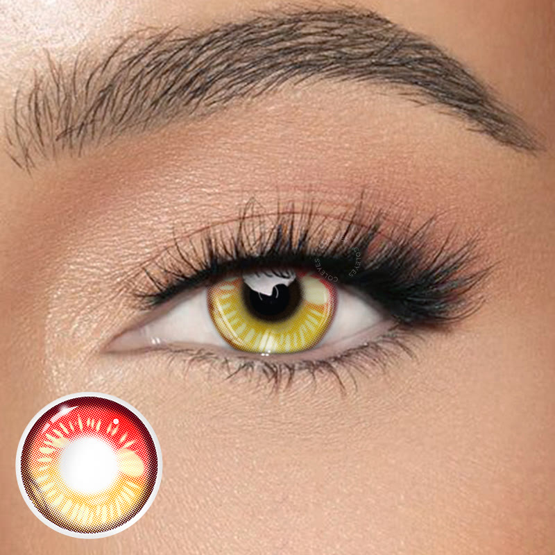 Dollpoison Anime Red Brown Yearly Cosplay Prescription Colored Contacts - image 1