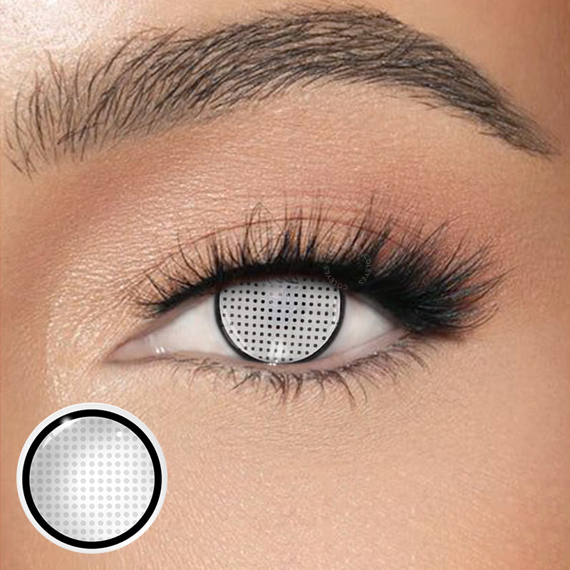 Dollpoison Blind Manson Mesh White Yearly Prescription Cosplay Colored Contacts - image 1