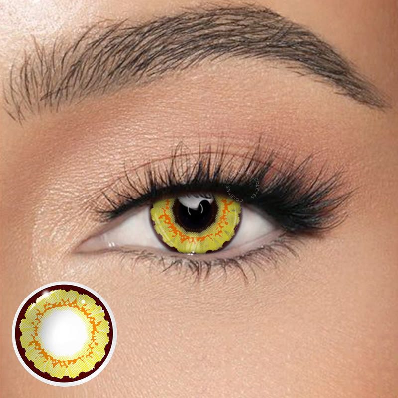 Dollpoison Chomper Yellow Yearly Prescription Cosplay Colored Contacts - image 1